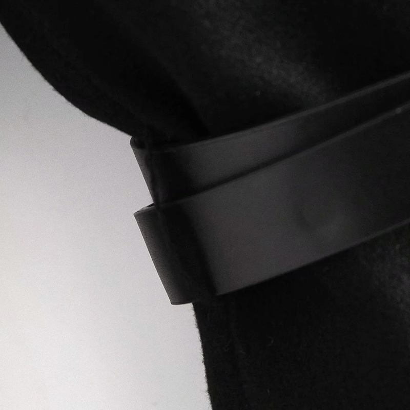 Women's Chic Double-Breasted Coat With Belt Temperament Waist Fashion Autumn And Winter Jacket 210521