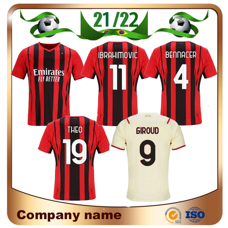 21/22 Player version IBRAHIMOVIC Soccer Jersey 2021 GIROUD THEO BRAHIM TONALI Maillots De Foot Shirt ROMAGNOLI R.LEAO S.CASTILLEJO KESSIE Football uniform, Home player version patch
21/22 Player version IBRAHIMOVIC Soccer Jersey 2021 GIROUD THEO BRAHIM TONALI Maillots De Foot Shirt ROMAGNOLI R.LEAO S.CASTILLEJO KESSIE Football uniform, Home player version patch