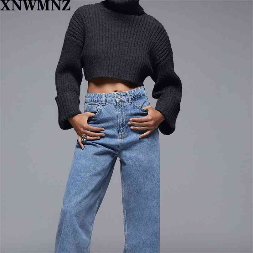 women vintage cropped Knit sweater ribbed top high neck long turn-up sleeve female chic Crop tops 210520, Black
women vintage cropped Knit sweater ribbed top high neck long turn-up sleeve female chic Crop tops 210520, Black