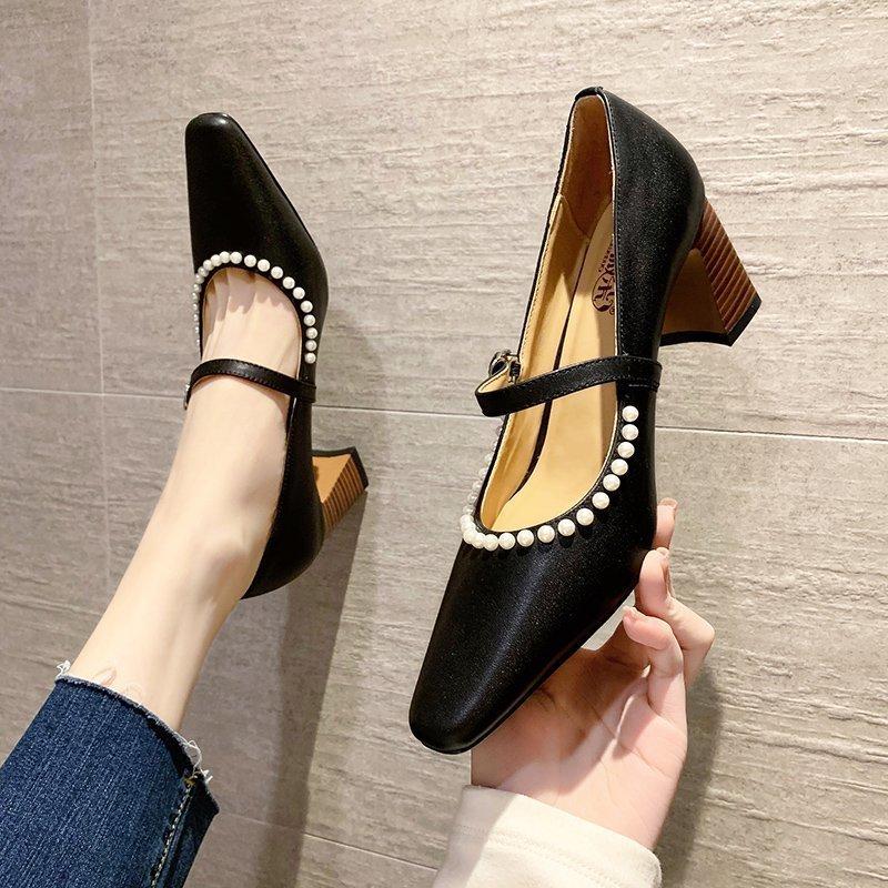 Dress Shoes Sexy High Heel Pearl Genuine Leather Wedding Women Mary Janes Buckle Pointed Toe Zapatos De Vestir Mujer Red, Beige
Dress Shoes Sexy High Heel Pearl Genuine Leather Wedding Women Mary Janes Buckle Pointed Toe Zapatos De Vestir Mujer Red, Beige