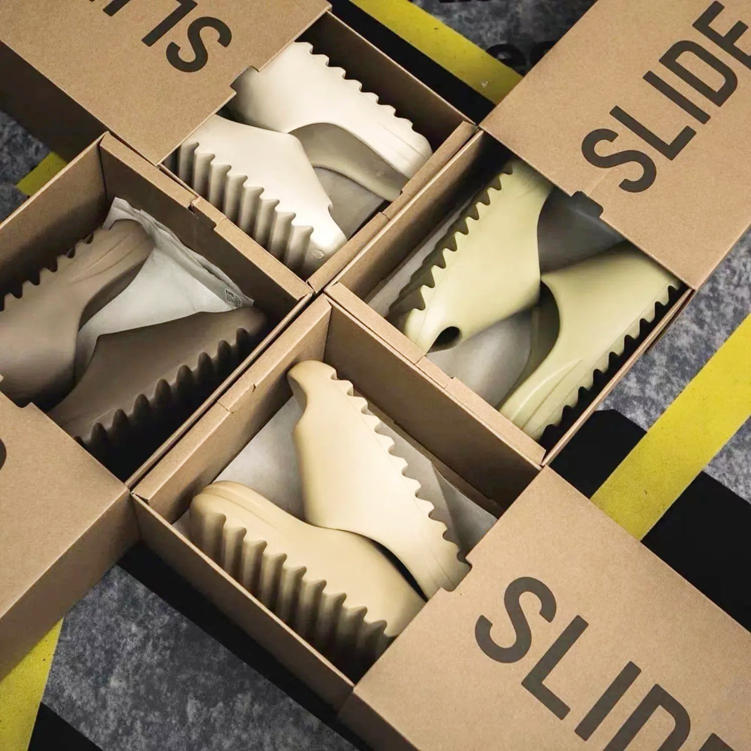 Kanye West Slides Graffiti Bone Resin Desert Sand Rubber Slippers Summer Brown Flat Men Women Beach Foam Runner size 36-45, Black
Kanye West Slides Graffiti Bone Resin Desert Sand Rubber Slippers Summer Brown Flat Men Women Beach Foam Runner size 36-45, Black
