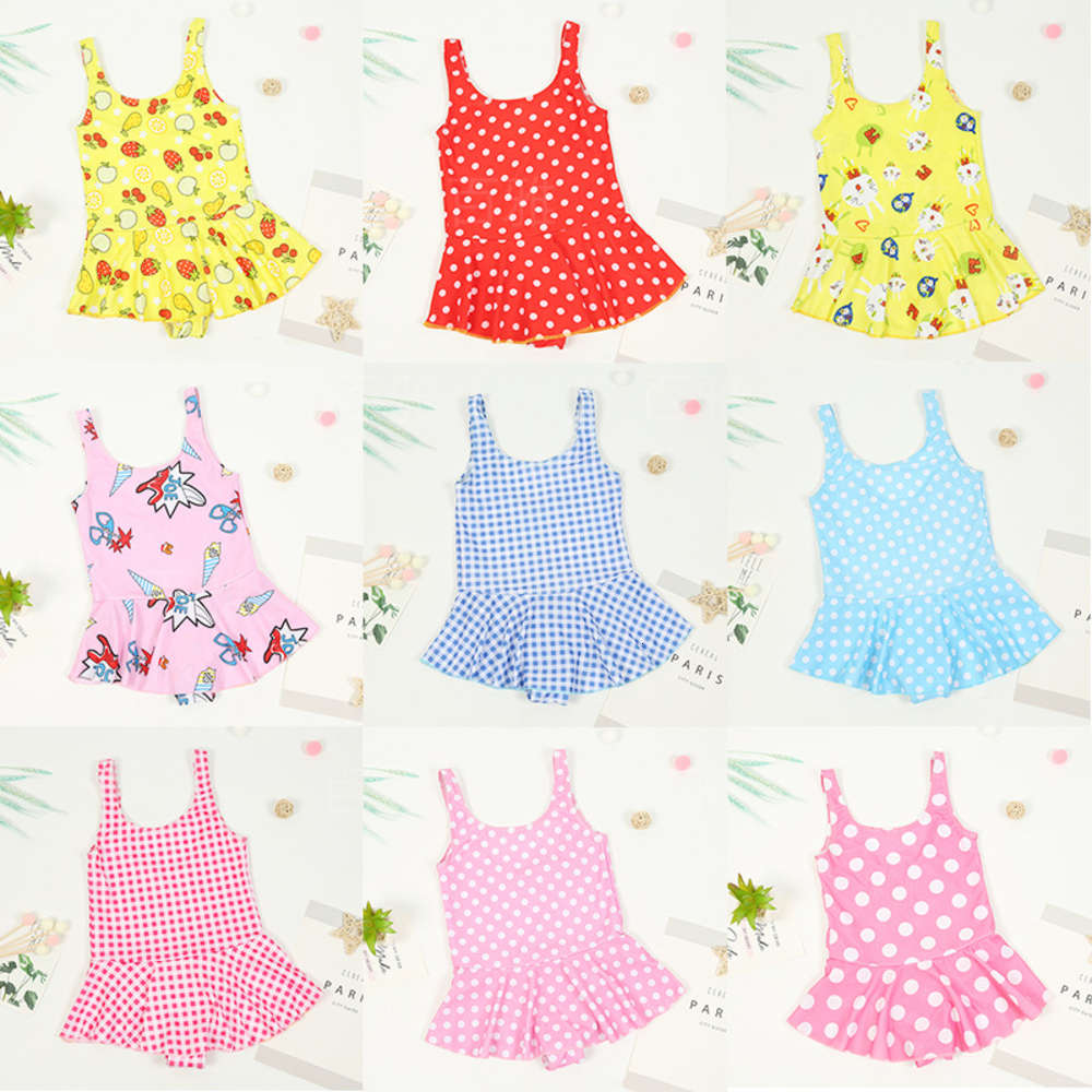 Girls' swimsuit Korean cute cartoon printed one piece princess skirt children's spring, Blue
Girls' swimsuit Korean cute cartoon printed one piece princess skirt children's spring, Blue