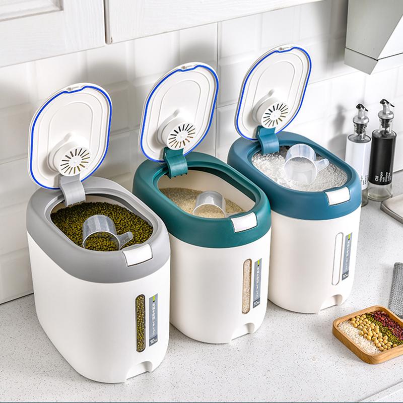 Storage Bottles & Jars Airtight Rice Dispenser 10L Food Container Automatic Flip Cover Bucket For Cereal Grain Flour Pet Countertop
Storage Bottles & Jars Airtight Rice Dispenser 10L Food Container Automatic Flip Cover Bucket For Cereal Grain Flour Pet Countertop