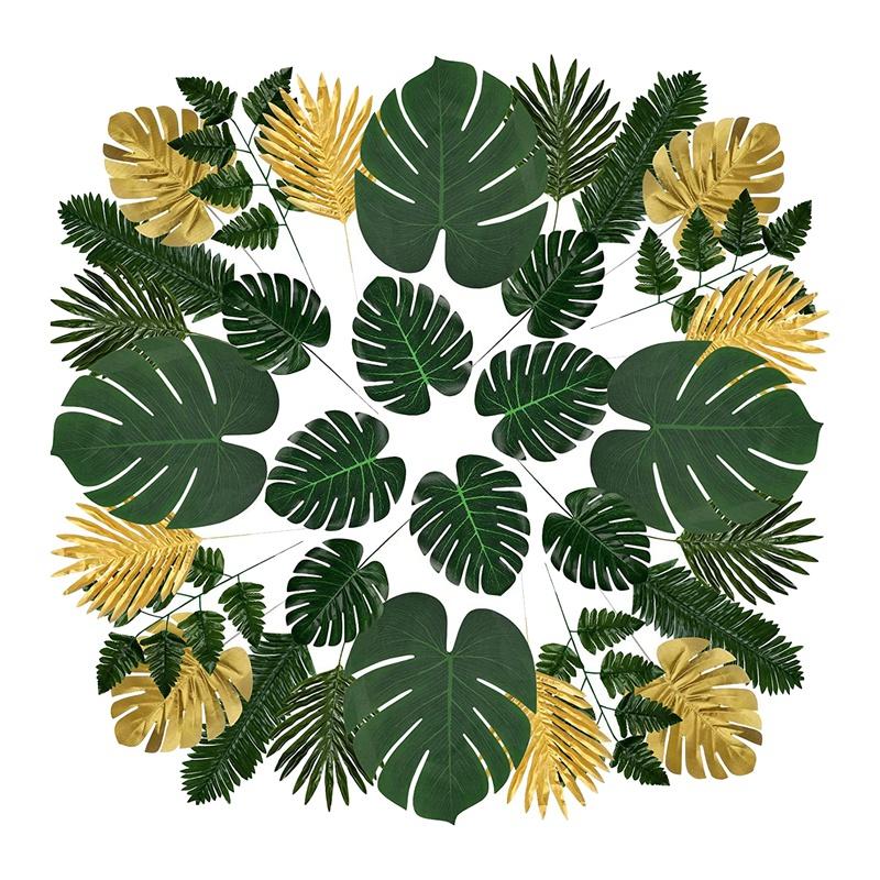 Decorative Flowers & Wreaths 60Pcs Artificial Palm Leaves Tropical Faux Monstera For Jungle Theme Party Hawaiian Luau Balloon Decoration
Decorative Flowers & Wreaths 60Pcs Artificial Palm Leaves Tropical Faux Monstera For Jungle Theme Party Hawaiian Luau Balloon Decoration