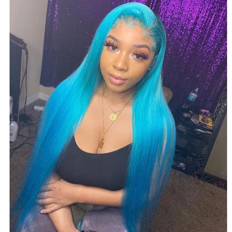 Orange Ginger Color no Lace Front Wigs Pre Plucked Brazilian straight 180% Density Glueless synthetic Wig for Women