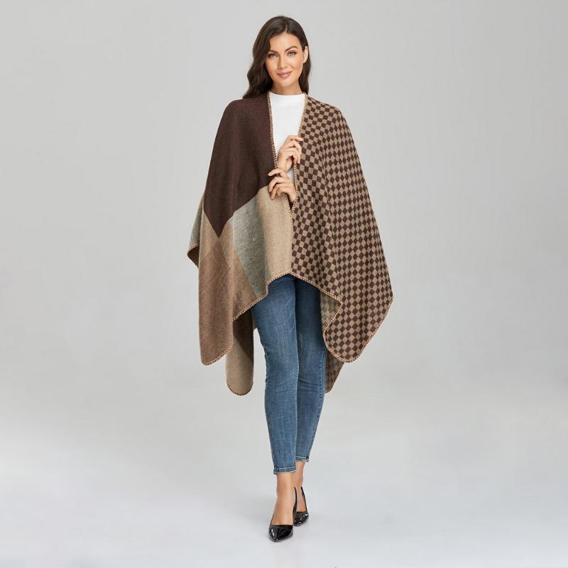 Scarves Winter Women Poncho Geometric Plaid Cashmere Pashmina Cape Lady Thick Warm Blanket Shawl Wraps 150*130 Cm
Scarves Winter Women Poncho Geometric Plaid Cashmere Pashmina Cape Lady Thick Warm Blanket Shawl Wraps 150*130 Cm