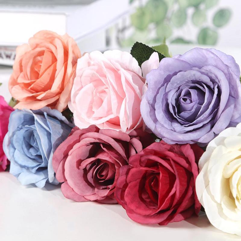 Decorative Flowers & Wreaths Artificial Silk Rose With Stem Leaves Fake Wedding Bride Bonquet Flower Wall Road Lead Home Garden Decoration
Decorative Flowers & Wreaths Artificial Silk Rose With Stem Leaves Fake Wedding Bride Bonquet Flower Wall Road Lead Home Garden Decoration