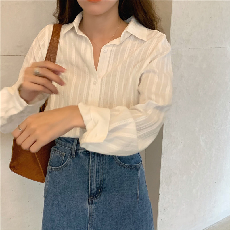 S-XL oversize Blouses spring Tops femme Casual Women shirt long sleeve Cotton Girls Blouse Plus Size Blusas autumn 210417Z
