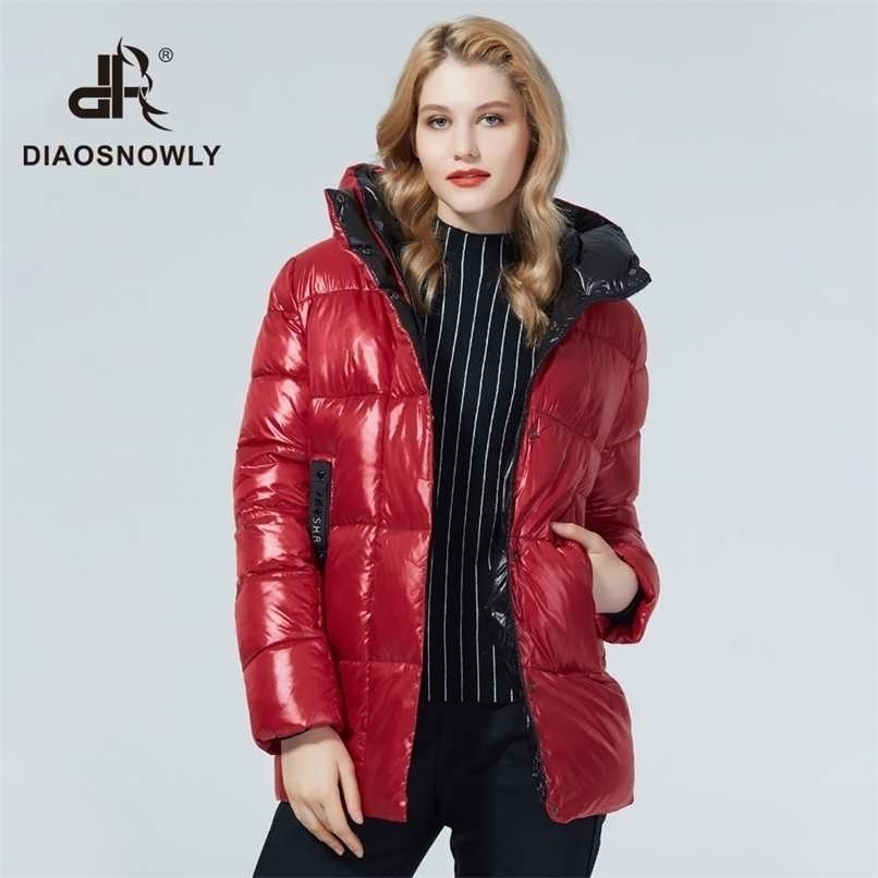 Diaosnowly Winter Jacket Women Fashion Woman Parka Medium Length Thick Coat Warm Brand For Plus 211108, Army green-8 
Diaosnowly Winter Jacket Women Fashion Woman Parka Medium Length Thick Coat Warm Brand For Plus 211108, Army green-8