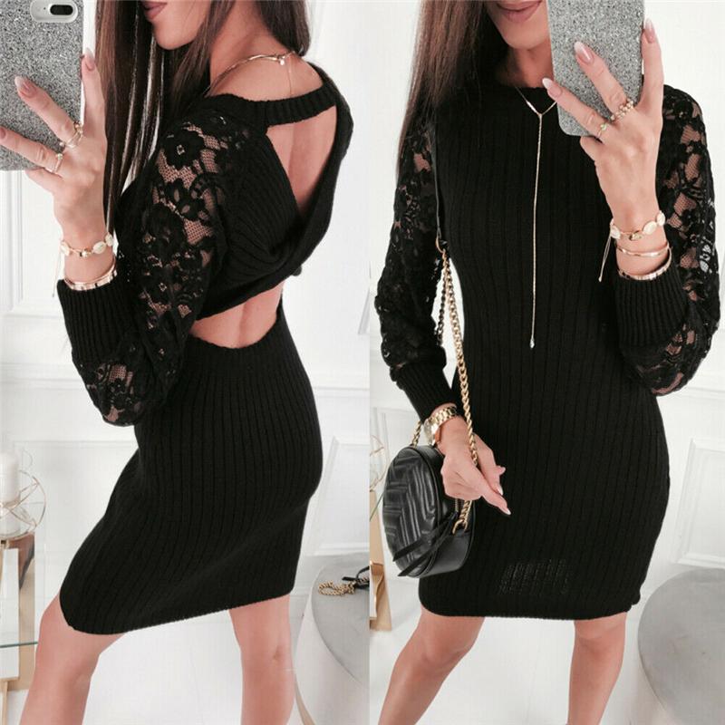 Casual Dresses 2022 Women Sexy Dress Black Lace Hollow Out Backless Night Party Club Solid Long Sleeve Sheath Mini Bandage, Black;gray
Casual Dresses 2022 Women Sexy Dress Black Lace Hollow Out Backless Night Party Club Solid Long Sleeve Sheath Mini Bandage, Black;gray