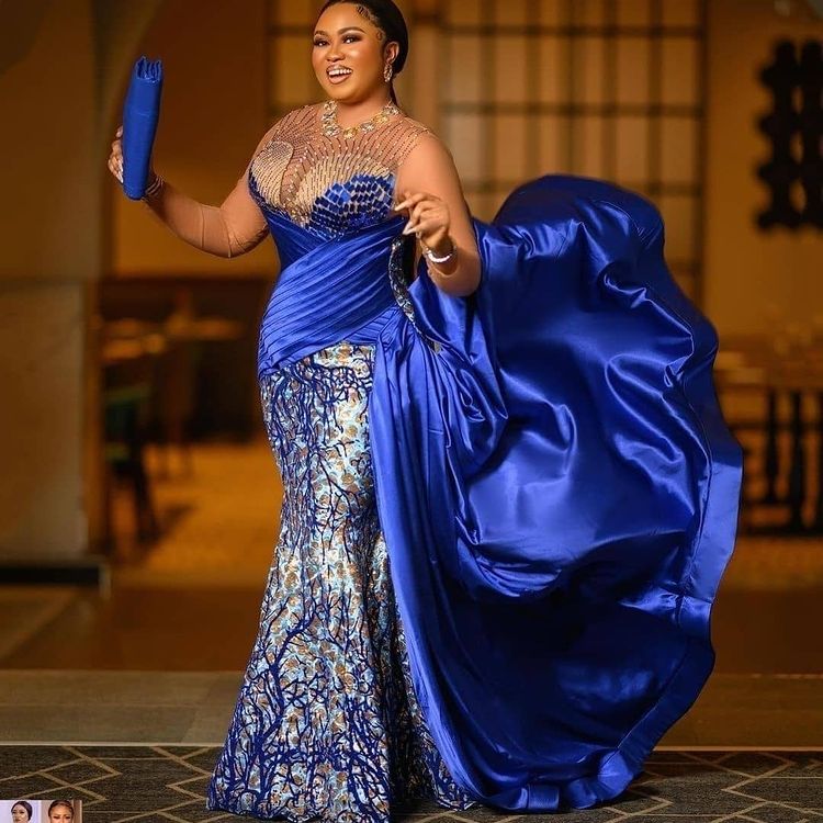plus size arabic aso ebi urious lace mermaid prom dresses sheer neck beaded evening formal party second reception gowns dress 2025