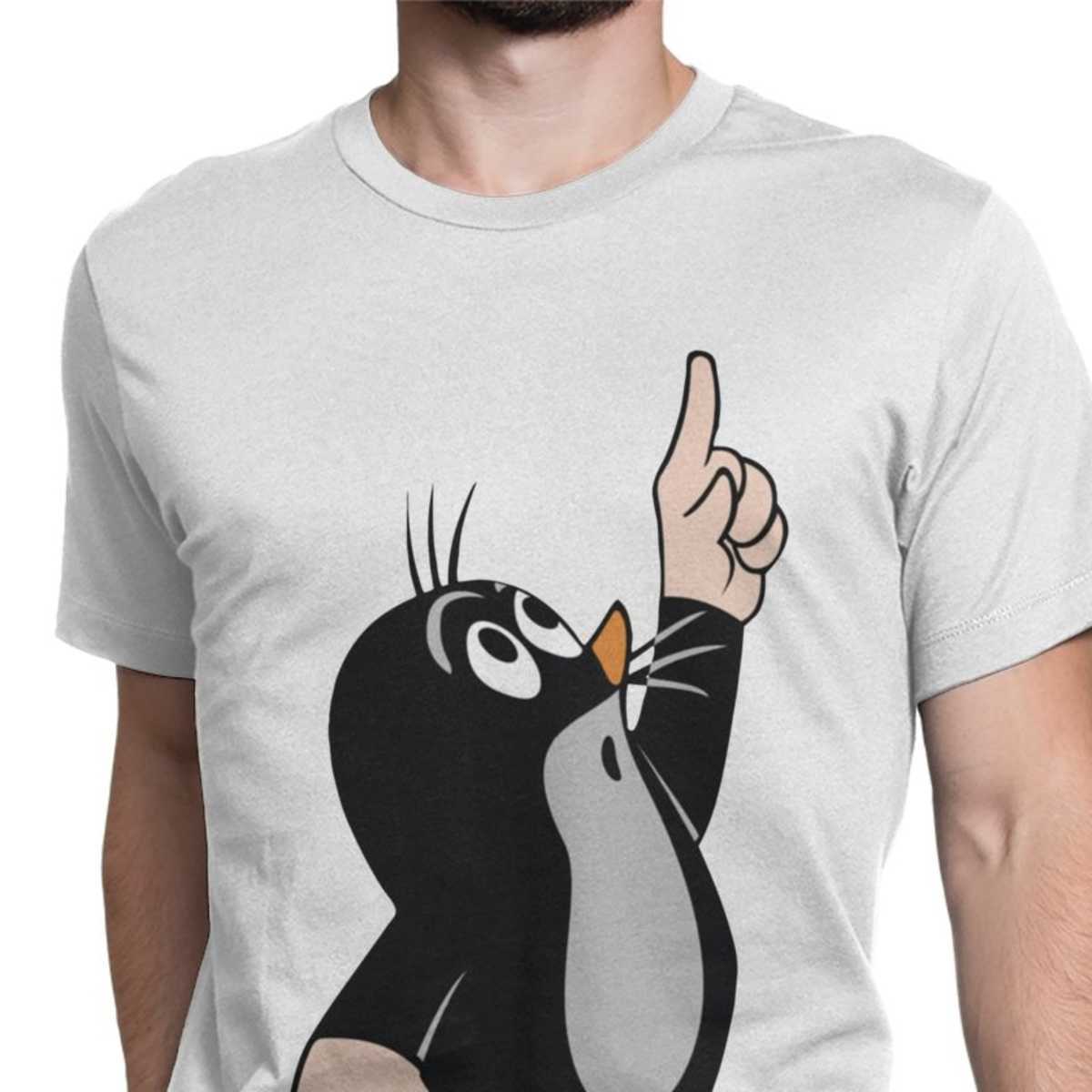 Men's T-Shirts Mole Pointing Funny Tshirt Camisas Hombre 3D Printed Krtek Little Maulwurf Cute Graphic T Shirts Men Gift 210629