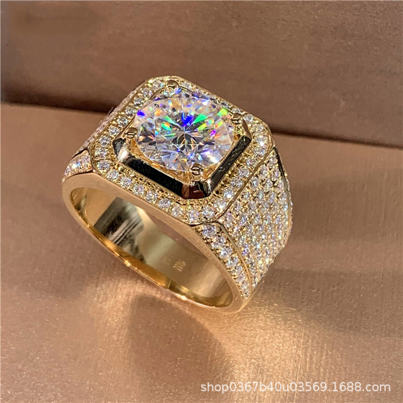 Luxury Designer Men's s925 Sterling Silver Luxurious Inlay Ring 18K Gold D-COLOR Moissanite Rings Wide Free Delivery
Luxury Designer Men's s925 Sterling Silver Luxurious Inlay Ring 18K Gold D-COLOR Moissanite Rings Wide Free Delivery