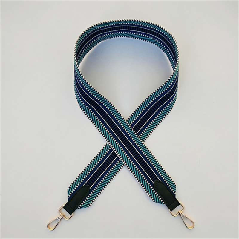 Colored Women Leather Belt Bag Accessories Rainbow Fabric Adjustable Bags Strap Handbag Nylon Shoulder Handles