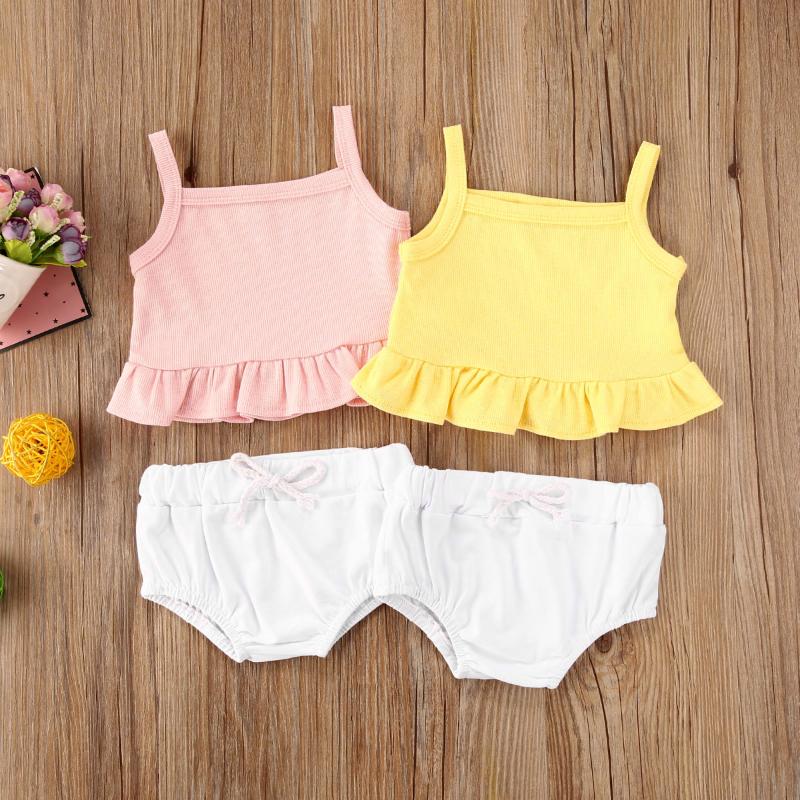 Clothing Sets Baby & Children's 0-24M Born Infant Girls Boys Clothes Solid Sleeveless Ruffles Vest Tops+Shorts Trousers
Clothing Sets Baby & Children's 0-24M Born Infant Girls Boys Clothes Solid Sleeveless Ruffles Vest Tops+Shorts Trousers