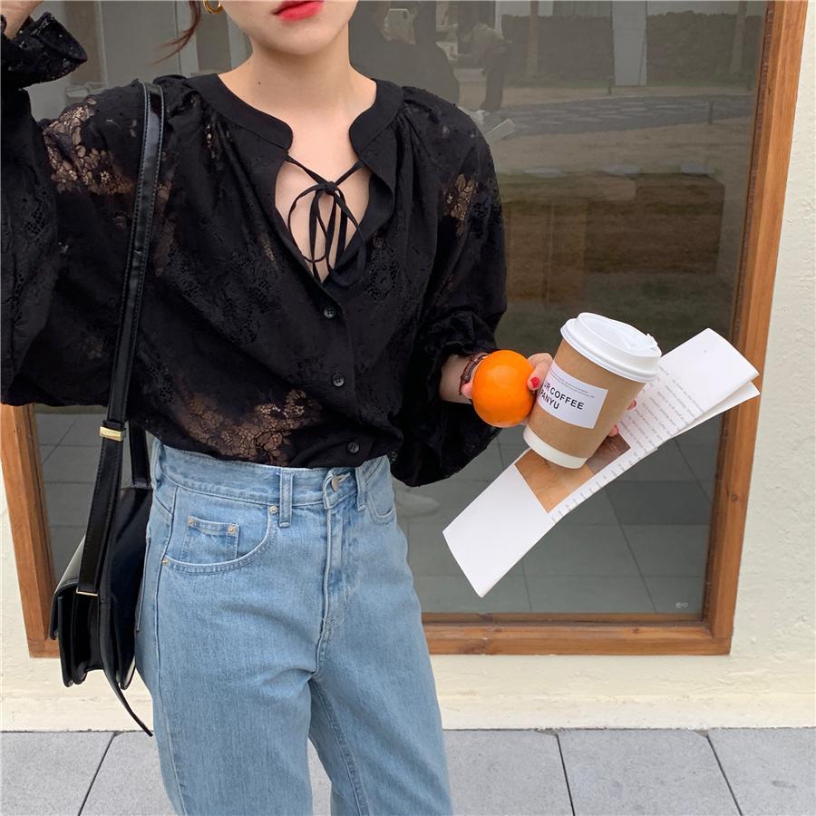 hollow out Embroidery Lace Womens Blouses Summer Tops Femme Sexy Women Shirt Black Girls Blouse Plus Size Blusas 210417Z