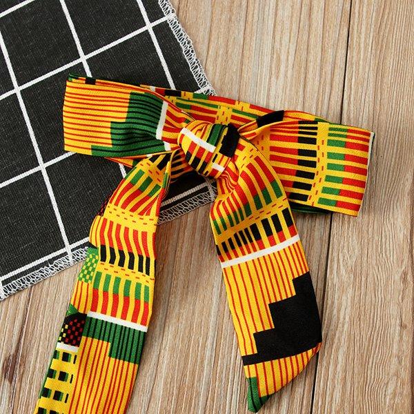 2022 summer toddler girls off the shoulder rompers baby infant african print jumpsuits + headbands bohemian style kids boutique