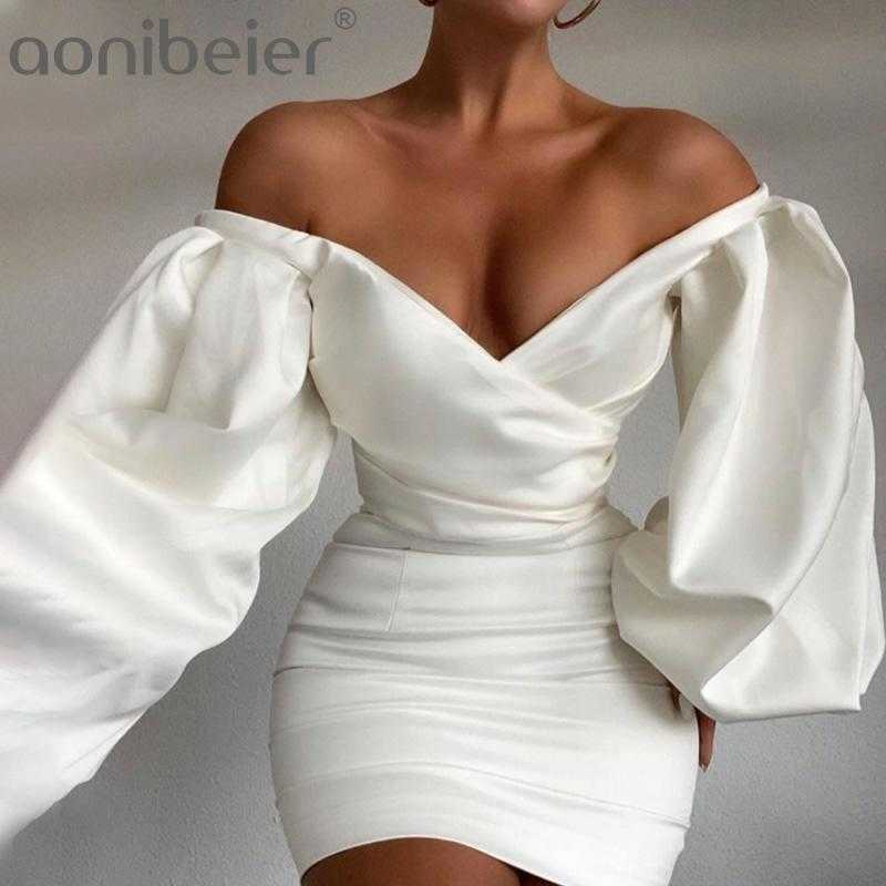 Chic Lantern Sleeve Strapless Elegant Women Bodycon Mini Autumn Dress High Quality Satin Sexy Dresses With Lining 210604, Black dress
Chic Lantern Sleeve Strapless Elegant Women Bodycon Mini Autumn Dress High Quality Satin Sexy Dresses With Lining 210604, Black dress