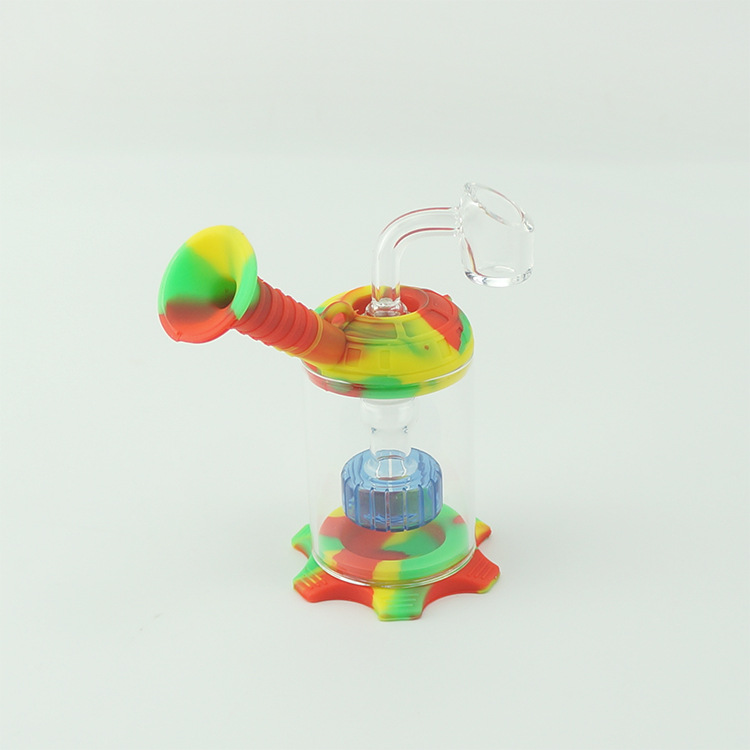 4.5" Assemble Silicone Bong Glass Shower Head percolator Easy clean Dab Rigs with 4mm quartz banger silicone pipe mini glass bongs
4.5" Assemble Silicone Bong Glass Shower Head percolator Easy clean Dab Rigs with 4mm quartz banger silicone pipe mini glass bongs