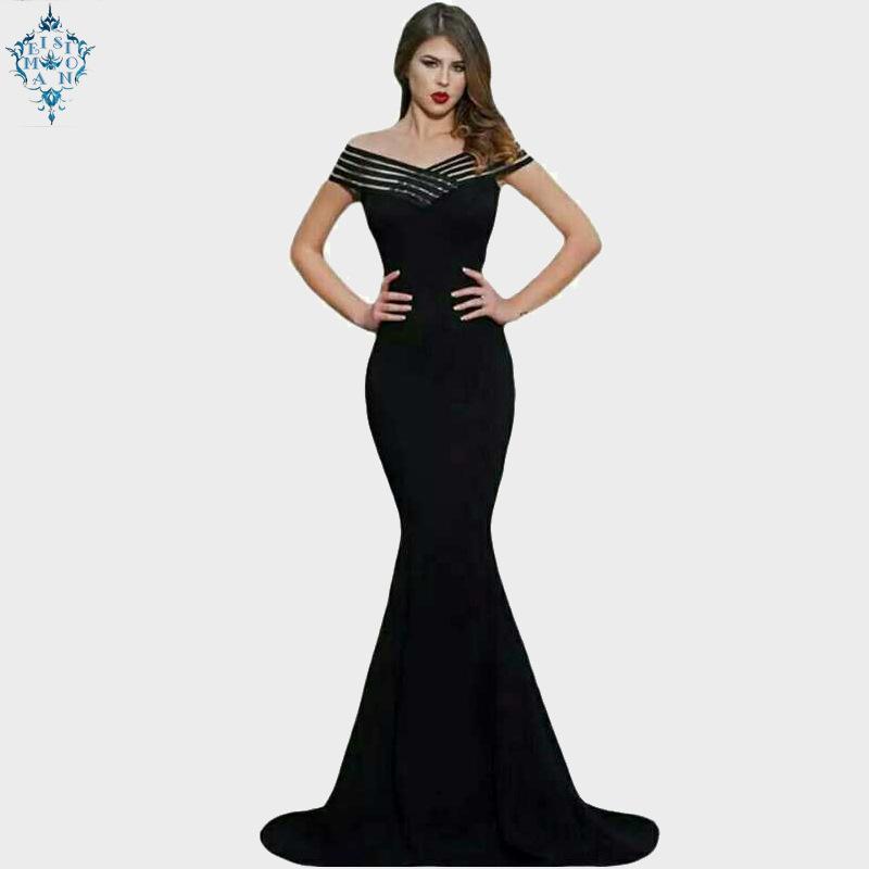 Evening Dresses Ameision Woman European And American Fashion Sexy Stripes Stitching Shoulder-length Slim Fishtail Dress Party, Black;red
Evening Dresses Ameision Woman European And American Fashion Sexy Stripes Stitching Shoulder-length Slim Fishtail Dress Party, Black;red
