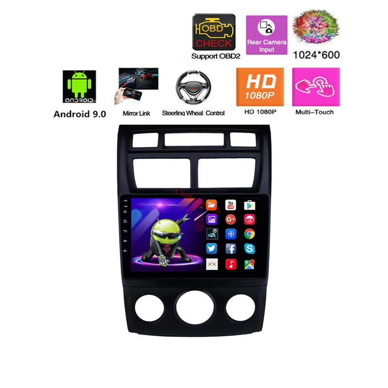 car dvd multimedia Player for KIA Sportage 2007-2017 Manual air conditioner with USB support TPMS SWC 9 inch HD android