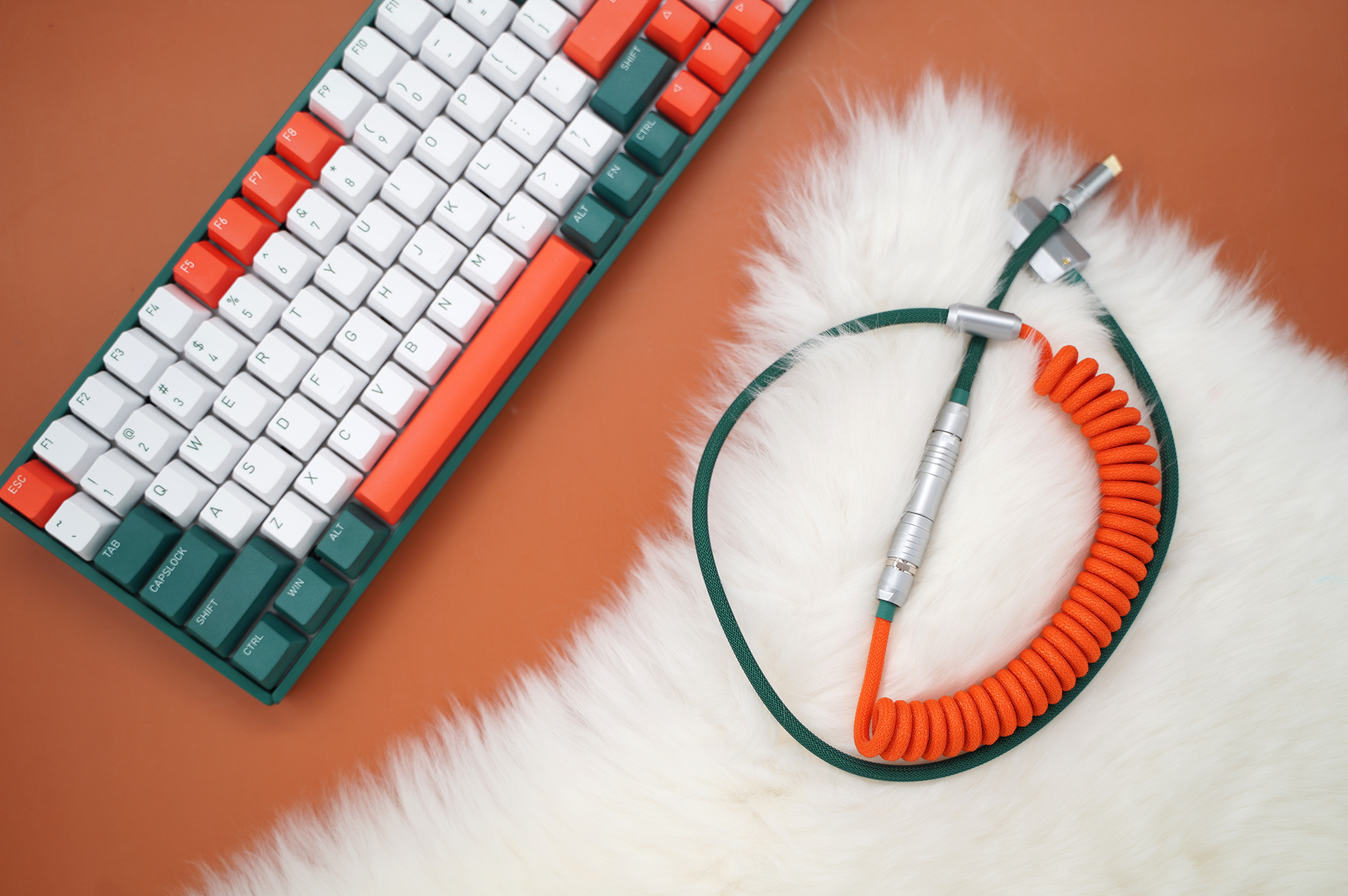 GeekCable Handmade Mechanical Keyboard Cable Theme Cable For IQUNIX F96 Jungle Secret Colorway Line