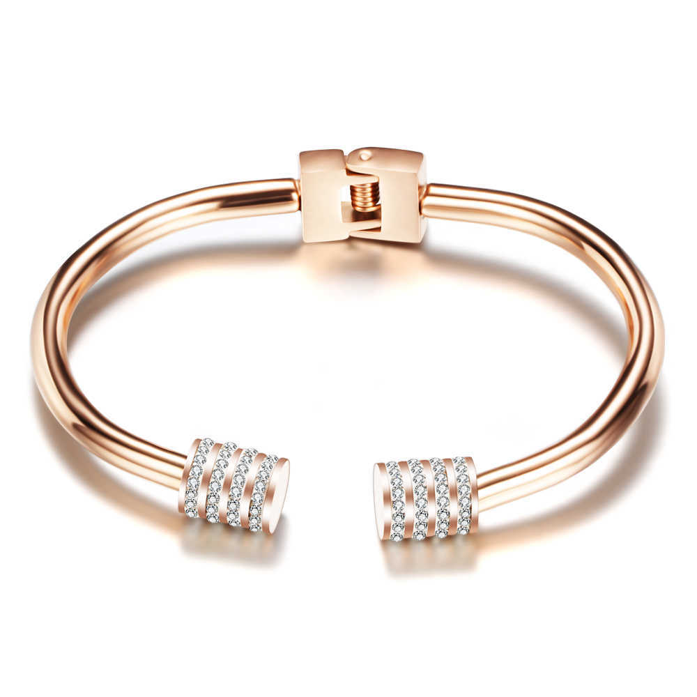 Luxury Rose Gold Color Crystal Bracelets for Women Cuff Bracelet Jewelry Bracelets High Quality Bracelet Pulseiras Q0717
Luxury Rose Gold Color Crystal Bracelets for Women Cuff Bracelet Jewelry Bracelets High Quality Bracelet Pulseiras Q0717