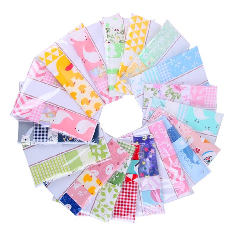 4Sheets Mixed Color Home Supplies Cloth Material Patchwork Sewing Cotton Gift Accessories DIY Handmade Floral Print 20x25CM