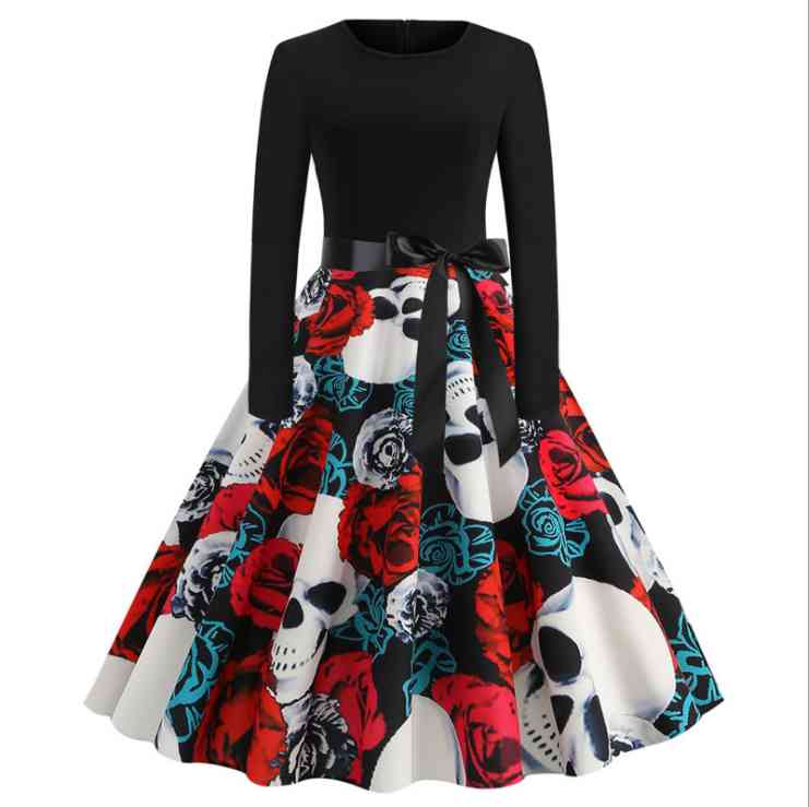 Halloween Costumes for Women Skull Dress Carnival Party Day of The Dead Scary Printed Sleeveless Backless Bandage Bow Dresses H0828, Black;red
Halloween Costumes for Women Skull Dress Carnival Party Day of The Dead Scary Printed Sleeveless Backless Bandage Bow Dresses H0828, Black;red