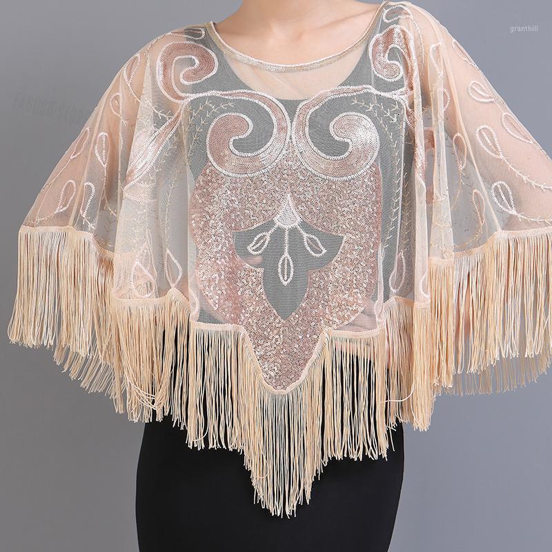 Scarves Women's 1920s Mesh Sequin Wedding Bridal Cape Evening Shawl Wrap Roaring 20's Fringed Gatsby Flapper Dress Accessories, Blue;gray
Scarves Women's 1920s Mesh Sequin Wedding Bridal Cape Evening Shawl Wrap Roaring 20's Fringed Gatsby Flapper Dress Accessories, Blue;gray