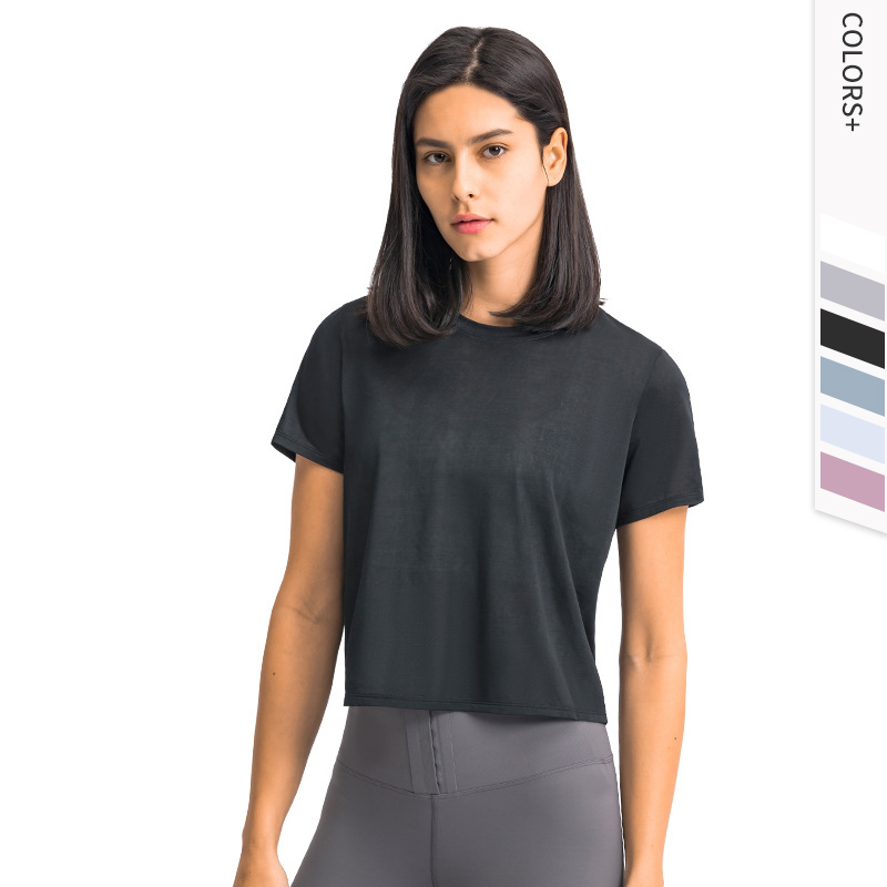 Women Basic Crew Neck Loose Fit Yoga Short Sleeve Shaping T-shirt Breathable Fitness Tops, Black
Women Basic Crew Neck Loose Fit Yoga Short Sleeve Shaping T-shirt Breathable Fitness Tops, Black