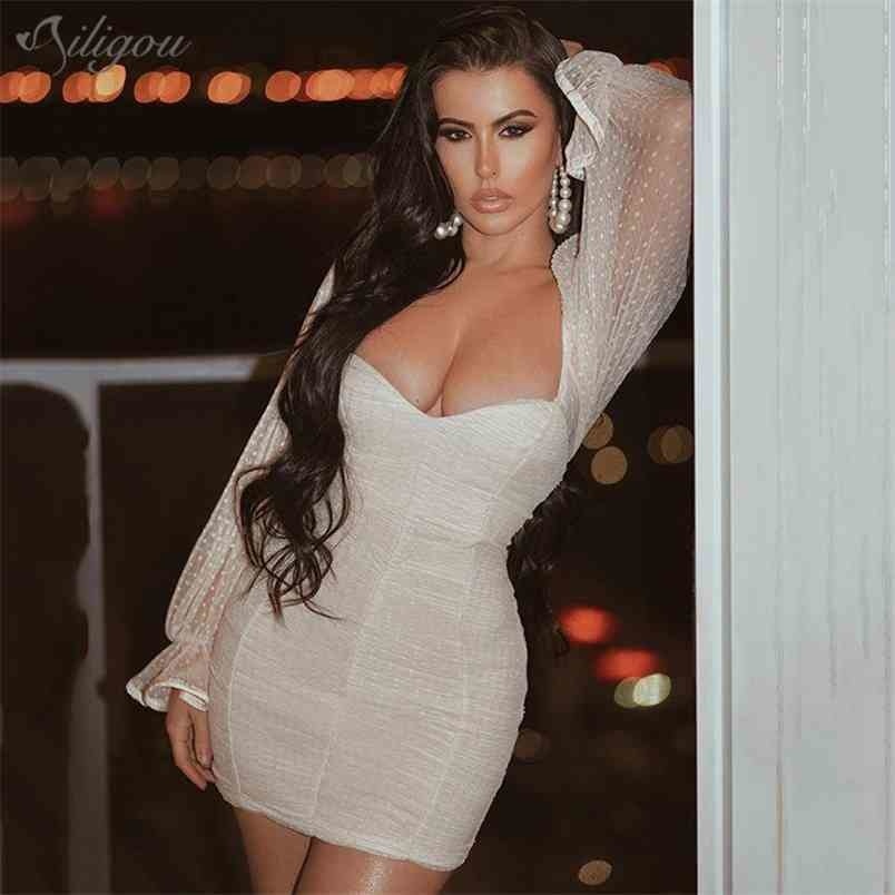 Women's Summer Sexy Long Sleeve Mesh Mini White Tight Bandage Dress Latest Elegant Celebrity Party Vestidos 210525
Women's Summer Sexy Long Sleeve Mesh Mini White Tight Bandage Dress Latest Elegant Celebrity Party Vestidos 210525