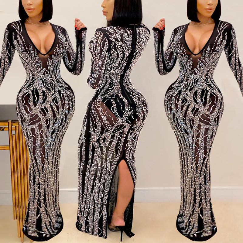 Casual Dresses Rhinestone Night Club Party Dress Women Long Sleeve Sparkly Elegant Birthday For Sheer Mesh Mini Sexy Bodycon, Black
Casual Dresses Rhinestone Night Club Party Dress Women Long Sleeve Sparkly Elegant Birthday For Sheer Mesh Mini Sexy Bodycon, Black