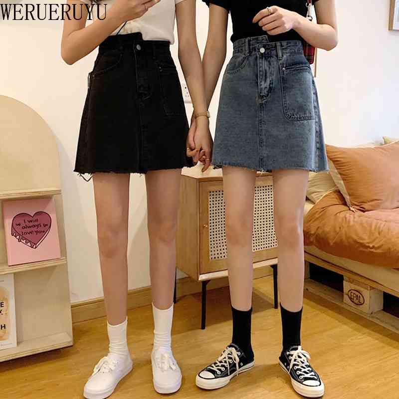 WERUERUYU Womens Ladies A-line Pencil Denim Min Skirt High Waist Jeans Harajuku Pockets Skirt Winter Black 210608, Photo color
WERUERUYU Womens Ladies A-line Pencil Denim Min Skirt High Waist Jeans Harajuku Pockets Skirt Winter Black 210608, Photo color