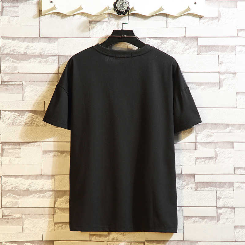 LIFENWENNA Summer Street Fashon T Shirt Men Casual O Neck Cotton Men's Short Sleeve T Shirt Graffiti Hip Hop Top Tees Shirts 5XL 210528