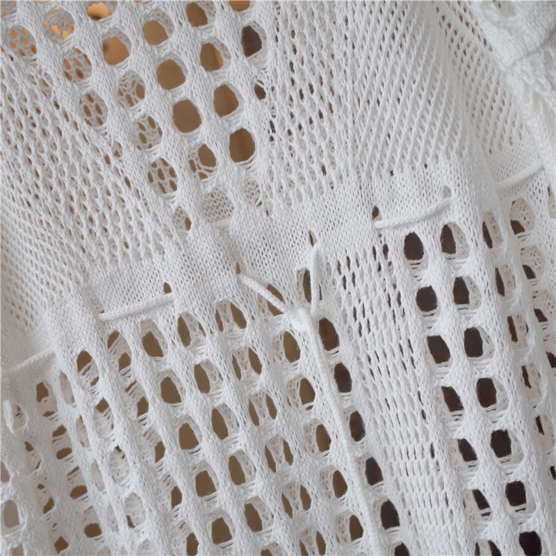 Crochet Tunic Beach Dress Cover-ups Summer Women Beachwear Sexy Hollow Out Knitted Swimsuit Cover Up Robe de plage #Q716 210420