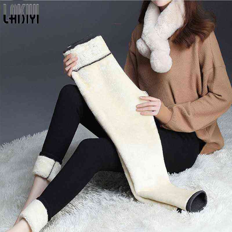 Winter Women's Leggings Plus Size 4XL 5XL Velvet Warm Pants High Waist Comfort pants Keep Flexible Leggin 211204