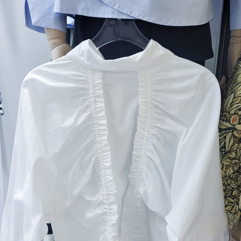 Nomikuma Korean Drawstring Bow Tie Hollow-out Blouse Tops Causal Long Sleeve Woman Shirt Summer New Blusas Mujer 6G798 210427