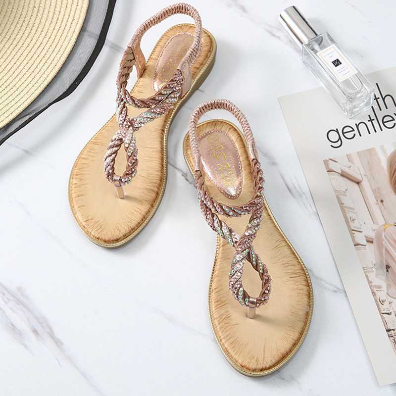 Women Sandals Shoes Fashion 2021 Bohemian Bling Rhinestone Clip Toe Flat Shoes Women Beach Sandals Flip Flops Chaussures Femme Y0721, Gold
Women Sandals Shoes Fashion 2021 Bohemian Bling Rhinestone Clip Toe Flat Shoes Women Beach Sandals Flip Flops Chaussures Femme Y0721, Gold