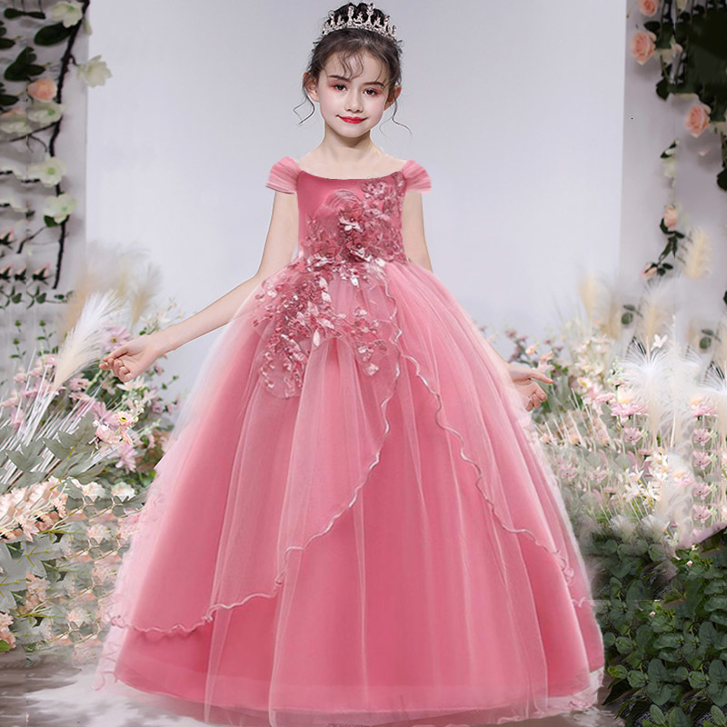 Girl's Pink Winter Lace Bridesmaid Kids Dresses For Girls Children Long Party Wedding Princess Dress 14 10 12 Years C0228, Dark pink
Girl's Pink Winter Lace Bridesmaid Kids Dresses For Girls Children Long Party Wedding Princess Dress 14 10 12 Years C0228, Dark pink