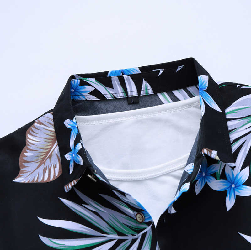 HIP HOP Autumn Spring Clothes Shirt Men Long Sleeves Big Size M-5XL 6XL 7XL Hawaiian Beach Casual Floral For Man 210721