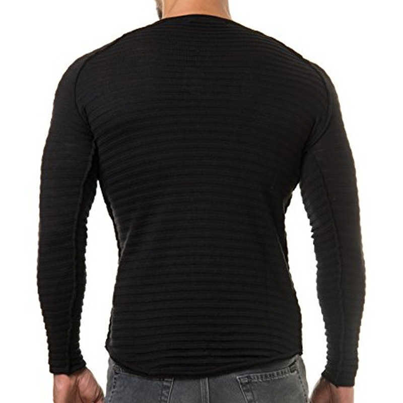 Mens Sweaters Autumn Winter Knitted Sweater Men Long Sleeve Striped Sweaters Solid Slim Fit Men Pullover Sueter Hombre 211018