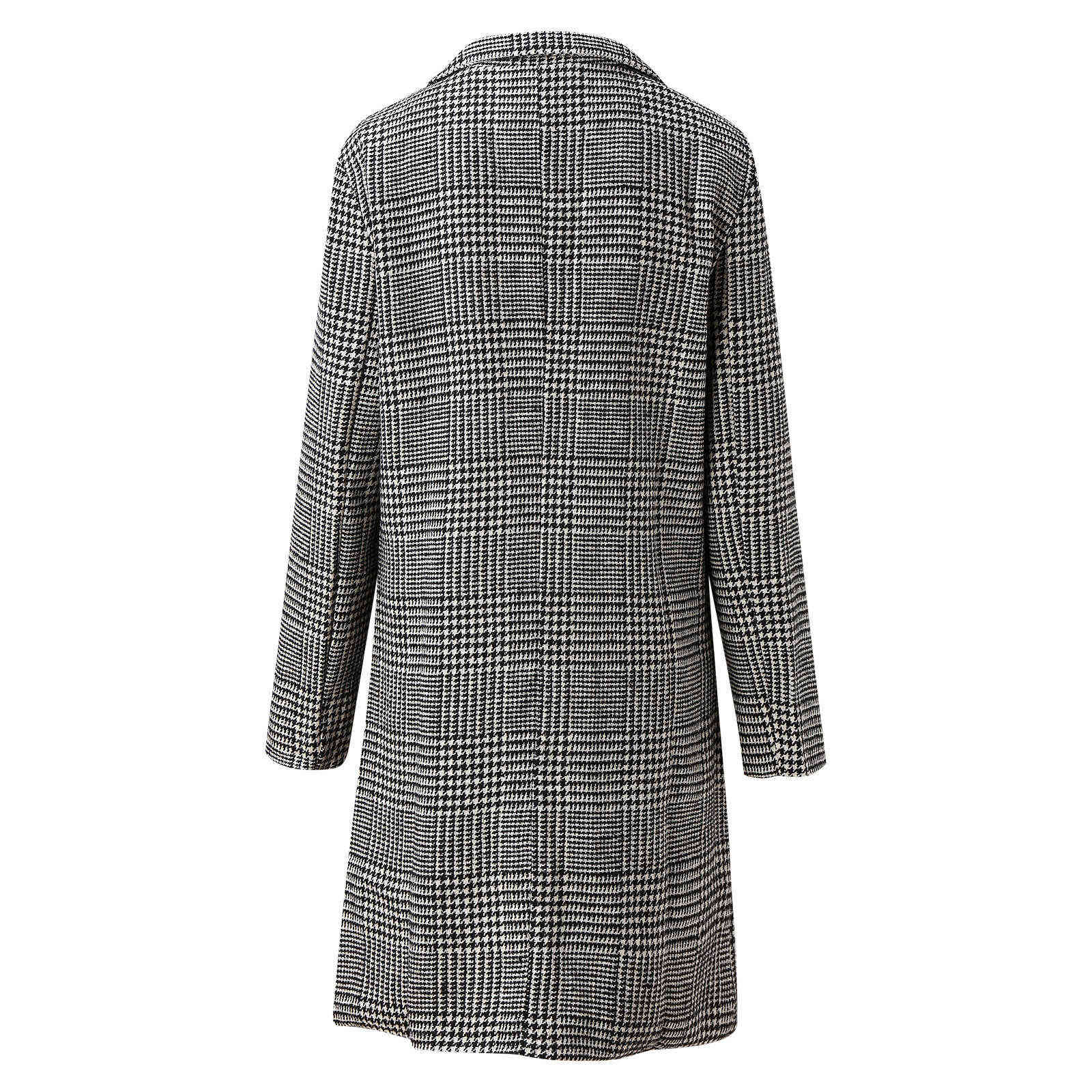 Winter Fashion England style Men's Woolen Coats Male Slim Long Jacket Boutique Plaid Slim Men's Trench Coat Jacket Plus Size 211122