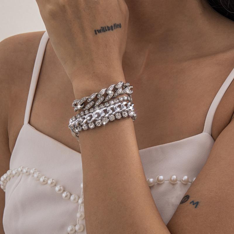 Link, Chain Retro Charm Bracelets For Women Bracelet Full Drill Cuba 2021 Personality Punk Diamond Suit Toggle-Clasps Jewelry
Link, Chain Retro Charm Bracelets For Women Bracelet Full Drill Cuba 2021 Personality Punk Diamond Suit Toggle-Clasps Jewelry