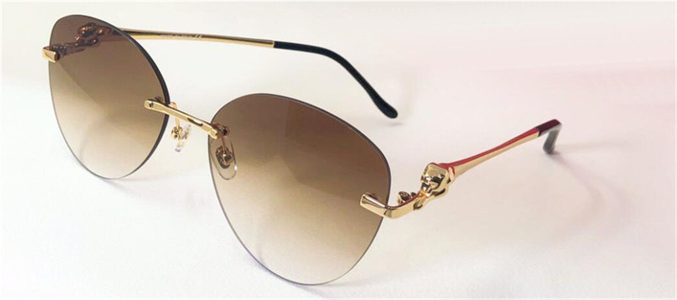 New fashion design sunglasses 0269 cat eye metal frameless simple and popular style top quality outdoor uv400 protective glasses, White;black
New fashion design sunglasses 0269 cat eye metal frameless simple and popular style top quality outdoor uv400 protective glasses, White;black