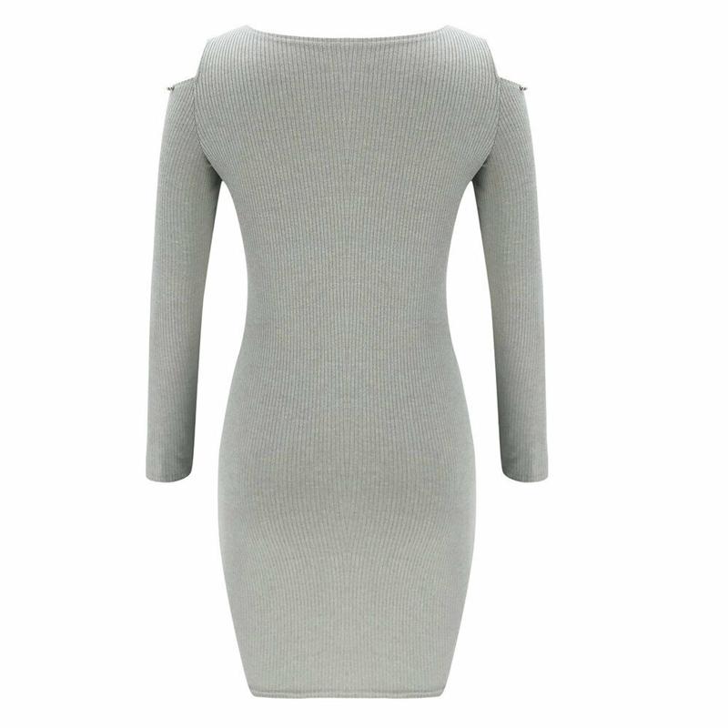Women Sexy Diamond Autumn Bodycon Dress Ladies Evening Party Club Mini High Waist V Neck Wear Casual Dresses