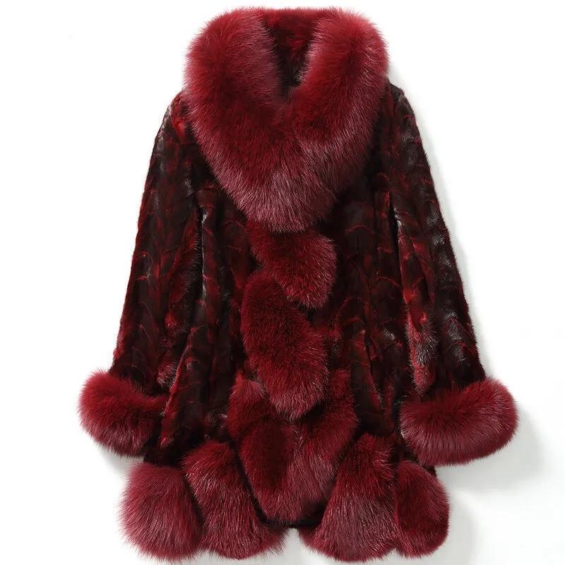 Women's Fur & Faux Winter Imitation Mink Coat Women Mid-Length Collar Thick Warm Plus Size, Black
Women's Fur & Faux Winter Imitation Mink Coat Women Mid-Length Collar Thick Warm Plus Size, Black