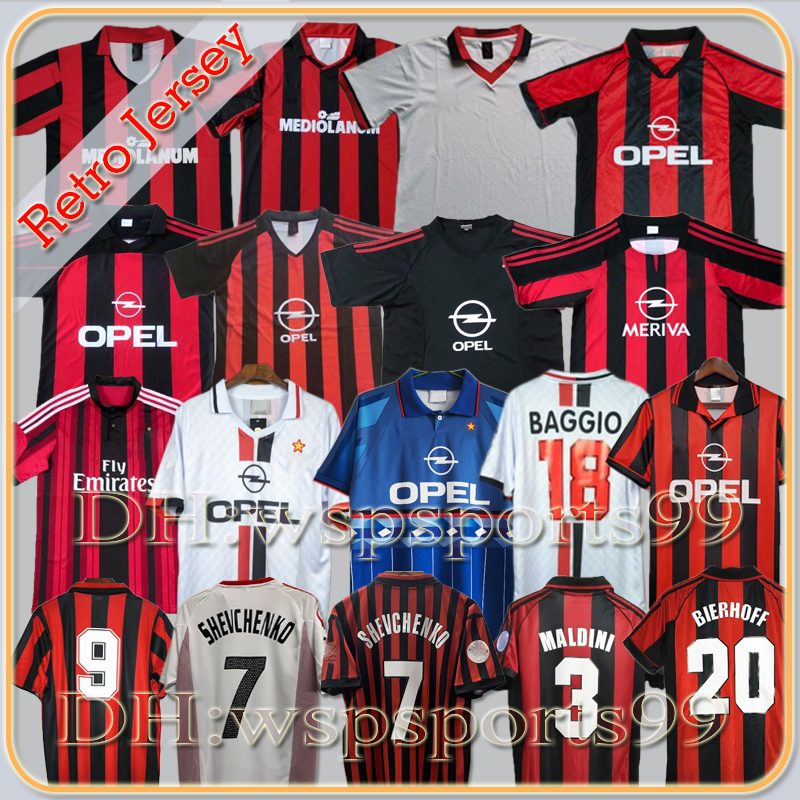 93 94 96 97 Retro milan Soccer Jersey BAGGIO KAKA RONALDO GILARDINO Ronaldinho Gullit SHEVCHENKO Ibrahimovic Maldini Van Basten Baresi 88 00 98 04 05 classic Jerseys, 88-89 home
93 94 96 97 Retro milan Soccer Jersey BAGGIO KAKA RONALDO GILARDINO Ronaldinho Gullit SHEVCHENKO Ibrahimovic Maldini Van Basten Baresi 88 00 98 04 05 classic Jerseys, 88-89 home