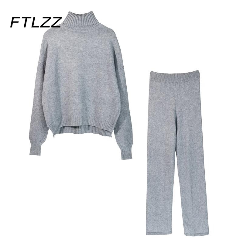 Women Turtleneck Tracksuit Spring Autumn Two Piece Sets Korean Woman Knitted Set Streetwear Sportsuits 210602, Grey
Women Turtleneck Tracksuit Spring Autumn Two Piece Sets Korean Woman Knitted Set Streetwear Sportsuits 210602, Grey