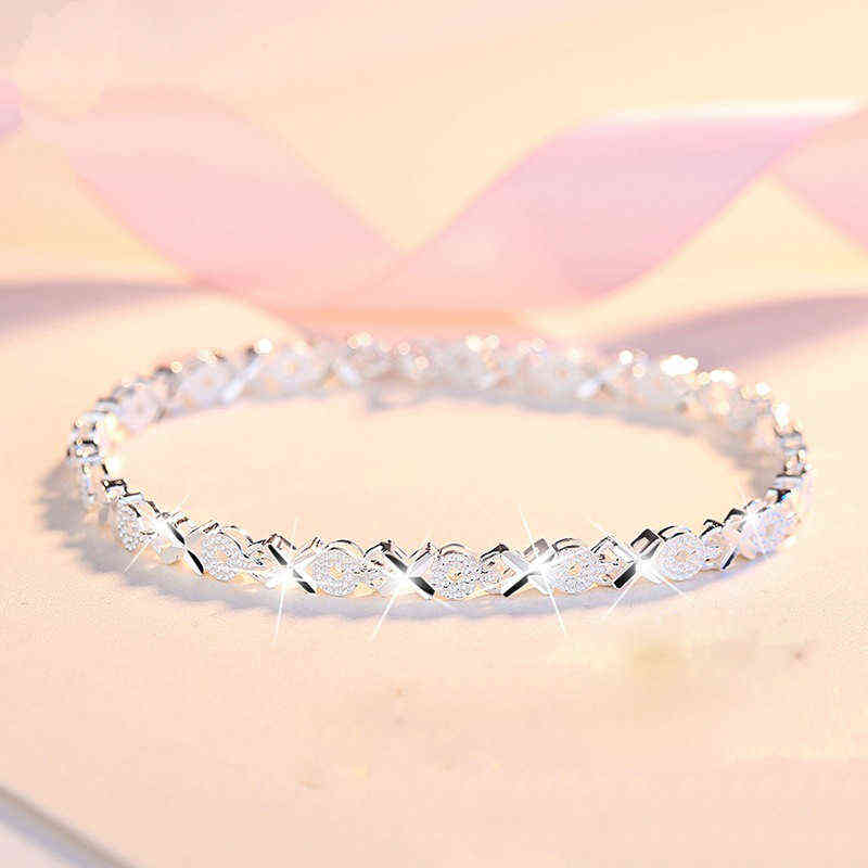 925 Sterling Silver x Bracelets Zircon Cross Charm for Women Paired Accessories 925 Jewelry Bangles
925 Sterling Silver x Bracelets Zircon Cross Charm for Women Paired Accessories 925 Jewelry Bangles